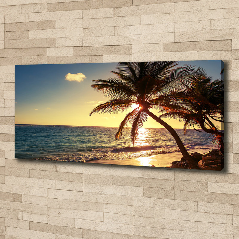 Tropical Beach 1 Piece Wall Art on Canvas