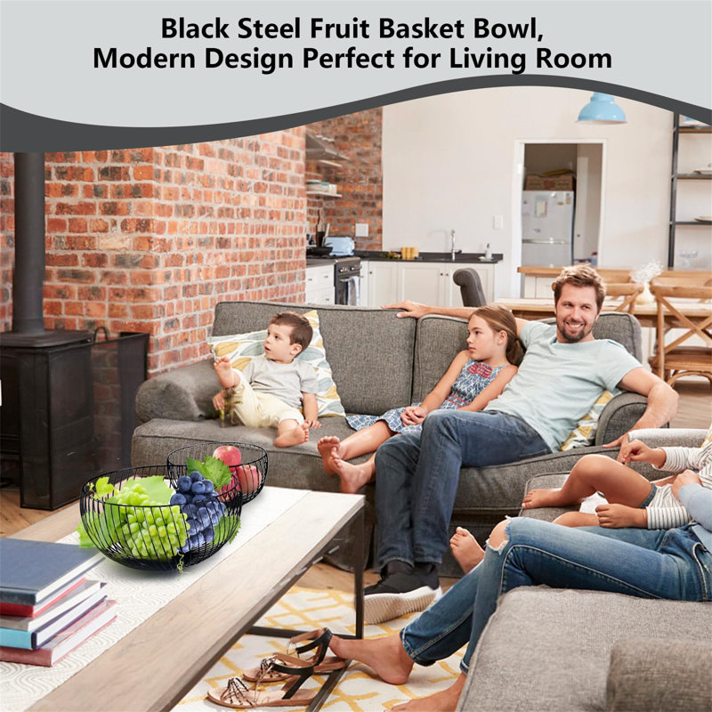 Belfry Kitchen Mangrella Metal Fruit Basket