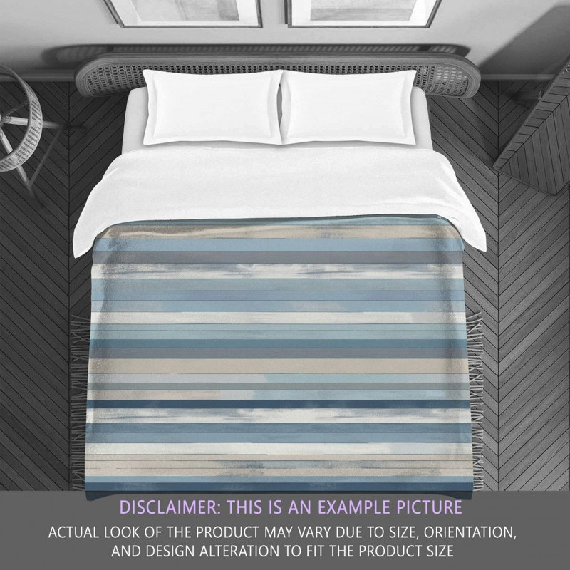 Horizontal Stripes Polyester Striped Comforter, Queen Comforter