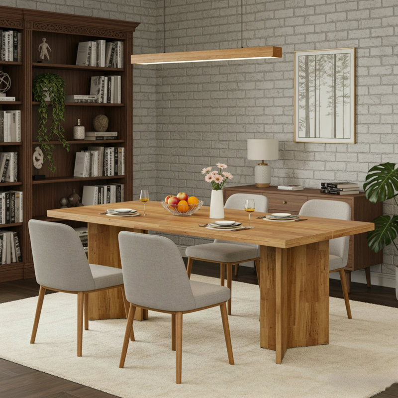 Ensemble de salle à manger moderne et simple pour 6 personnes (chaises non incluses).