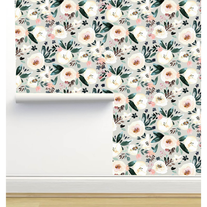 Rouleau de papier peint cristal l 2,16 pi x l 5 po, Gris / bleu / vert