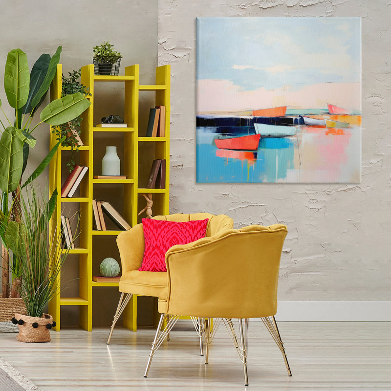 «Vivid Boat Reflection» par Irena Orlov, H 36 po x l 36 po