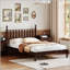 Full Size Retro Platform Bed with Gourd Shaped Headboard and Wooden Slats-625273335-625273332
