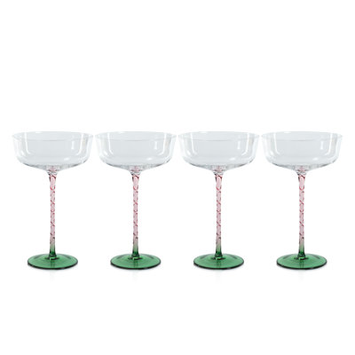 Ensemble de 4 pièces 10,99 oz. Ensemble de verres à pied en verre Martini