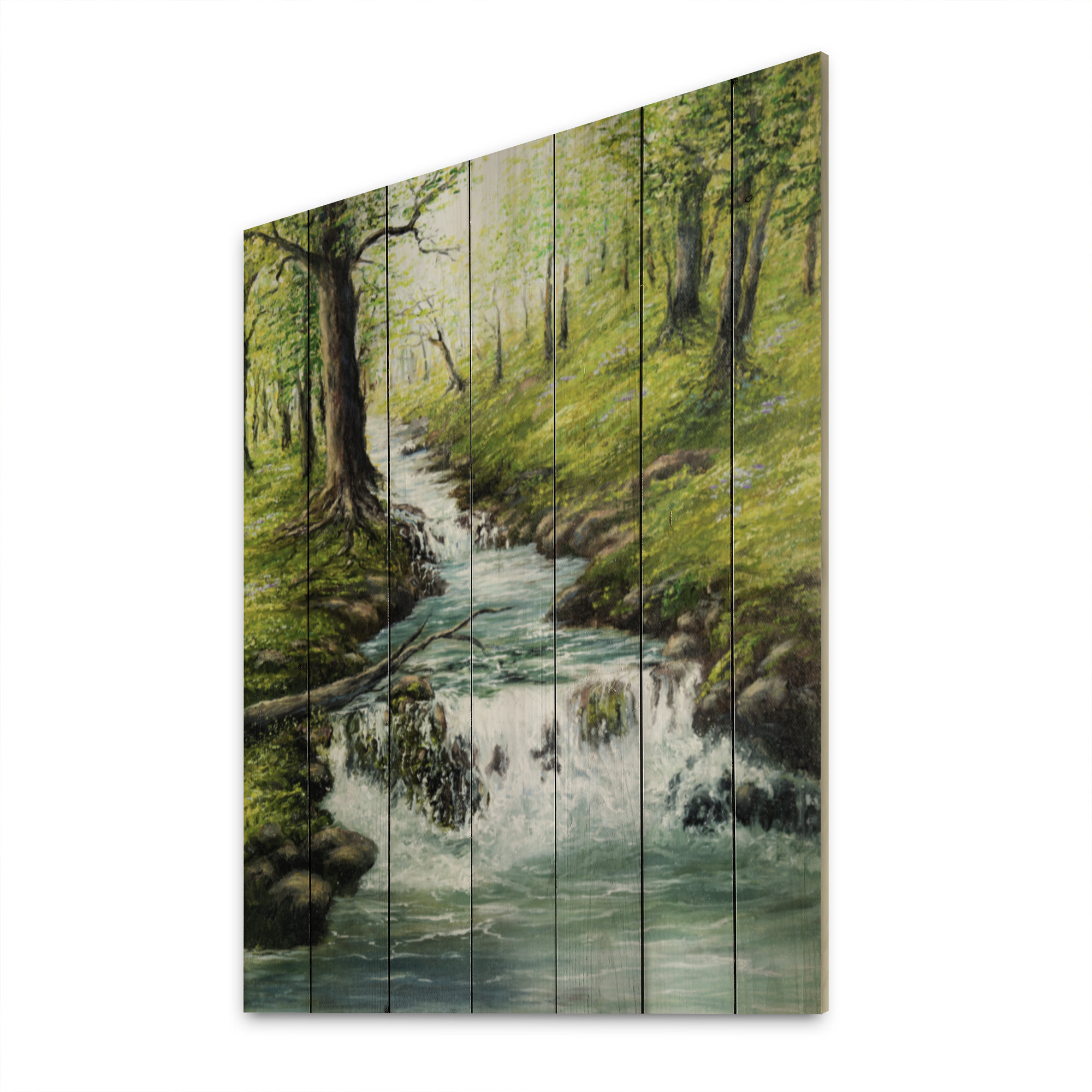 Millwood Pines Spring River Fall In Green Forest Spring River Fall In ...