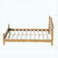 Cadre de lit grand format rétro en bois avec tête de lit courbée, chêne foncé - lit plateforme Classic American-2115160392