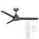 54" Mocha 3 - Blade Outdoor/Indoor Smart Propeller Ceiling Fan with Remote Control Included