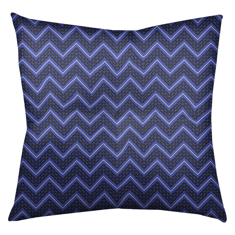 Coussin Rhonda Cheval, 30 po x 30 po, Bleu et noir