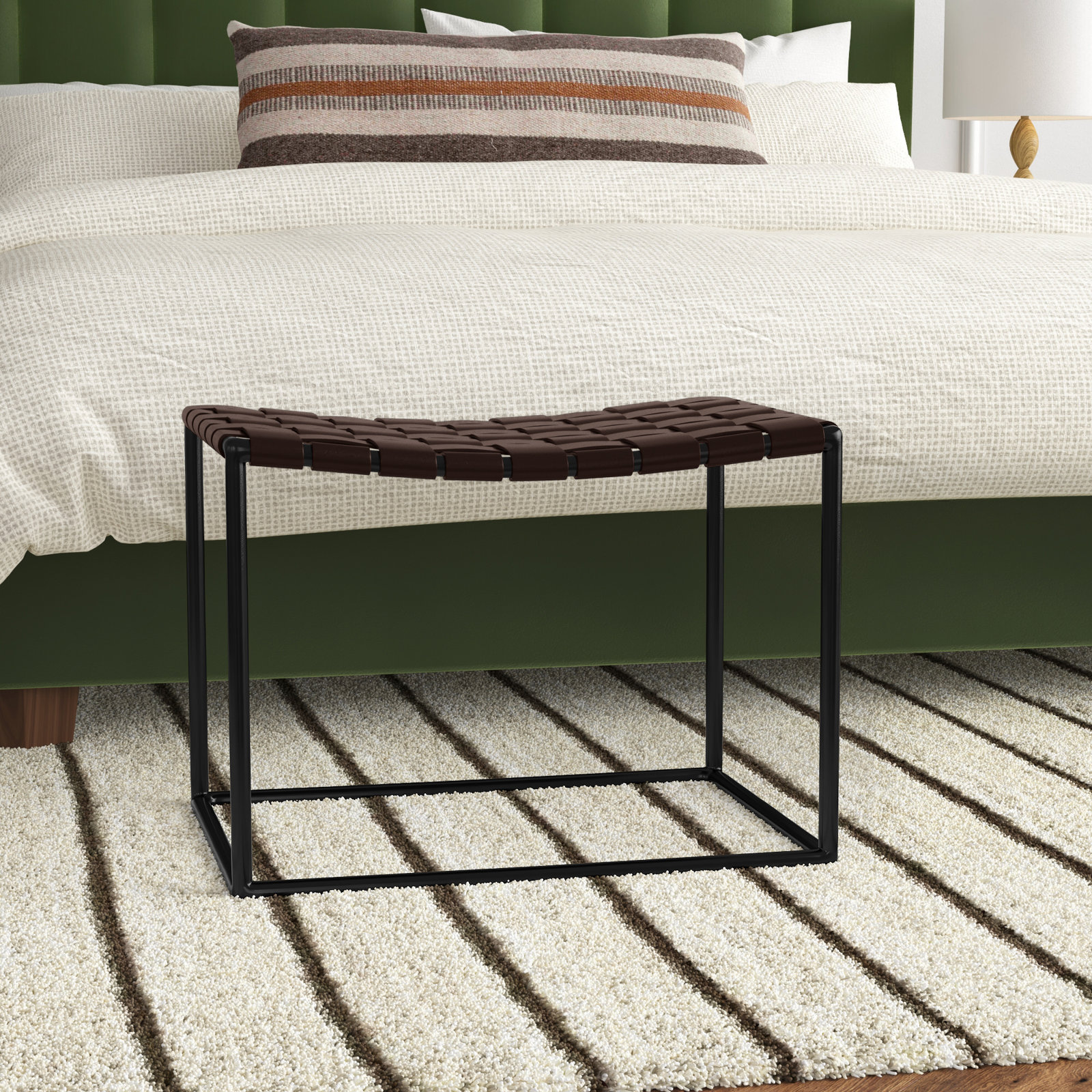 Holden Accent Stool, Dark Brown