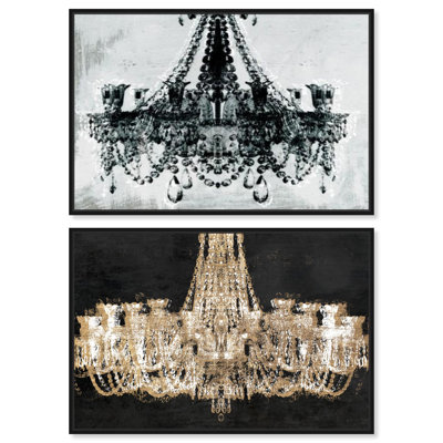 Décoration murale abstraite sur toile Golden Luxe Glam par Art Remedy