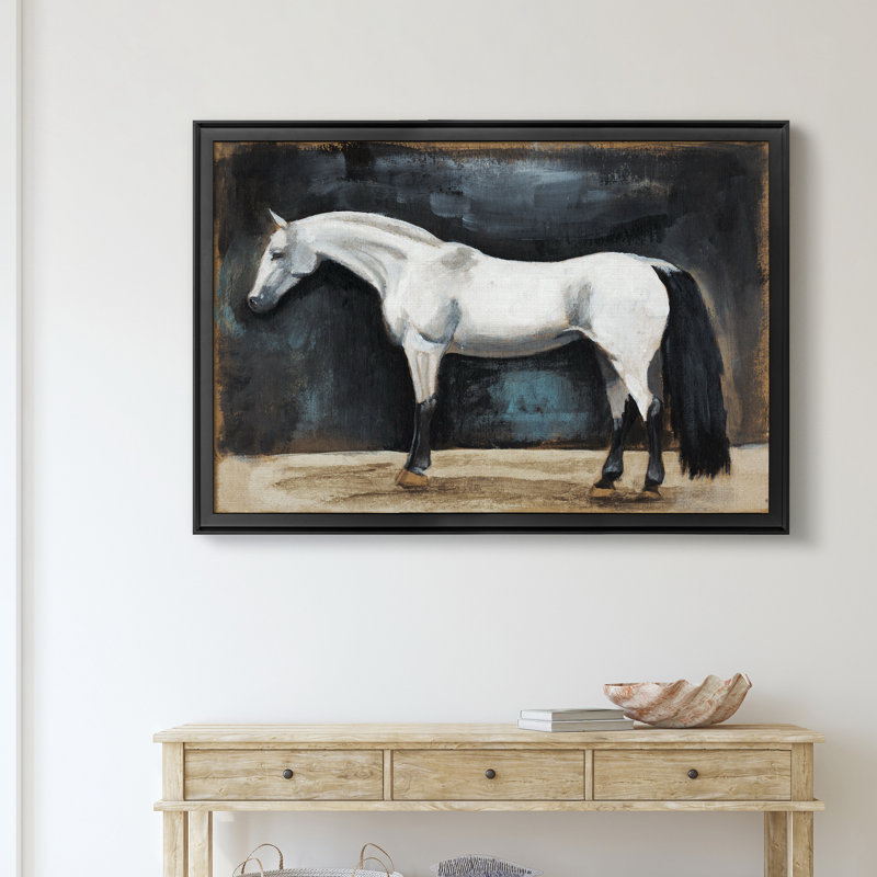 " Equestrian Studies VI " Painting Print, Black, 30.5" H x 42.5" W x 1" D