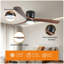 Ventilateurs de plafond en bois avec lumières et télécommande, ventilateur de plafond encastré moderne à profil bas avec éclairage, moteur à courant continu réversible à 6 vitesses, pour chambre / extérieur / maison de campagne / patio-1255789222-1255789217-1255789213