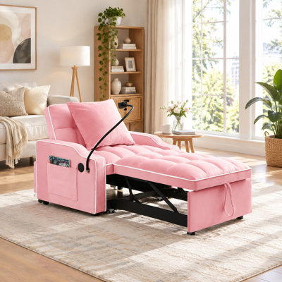 33.85 " Velvet Sleeper Sofa
