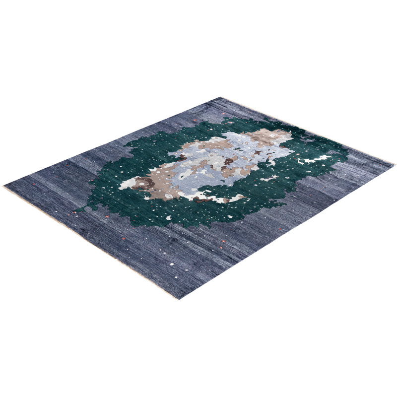 Overdyed One-of-a-Kind 8' 0" X 9' 10" Hand Knotted Area Rug