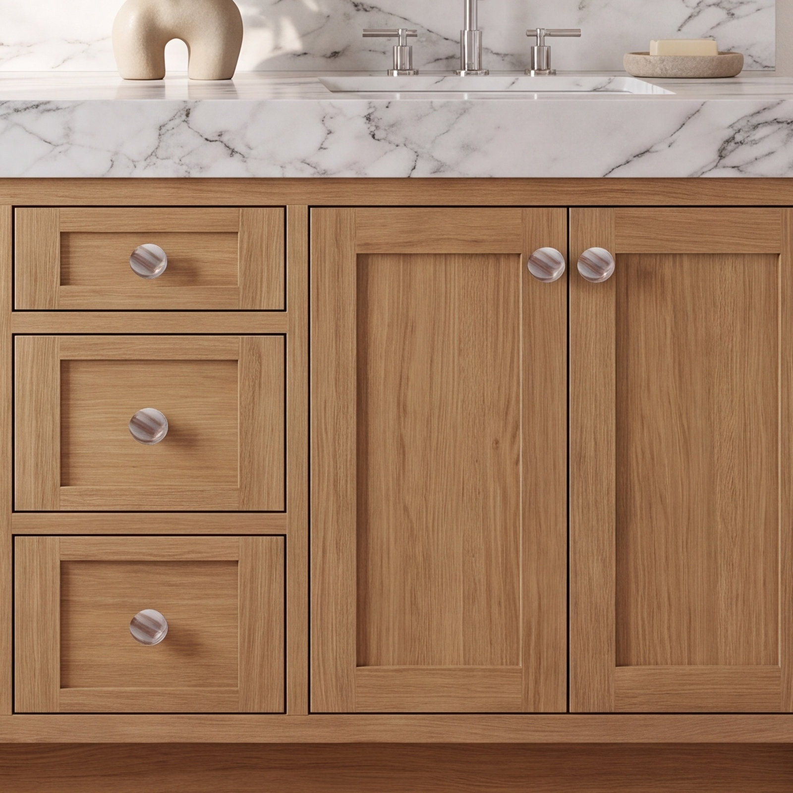 Cirrus Mushroom Cabinet Knob, Satin Nickel
