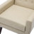 Jaqueze Upholstered Cream Faux Leather Tufted Square Arm Accent chair-1368818262