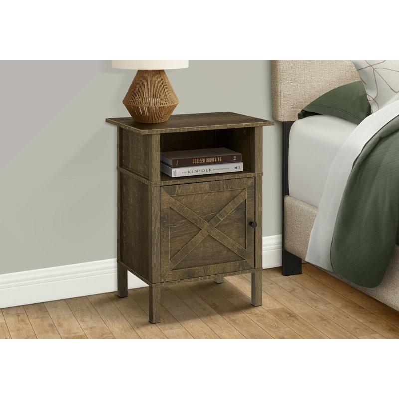 Table d'appoint, table d'appoint, bout, salon, petit, rangement, stratifié, transitionnel, Brun