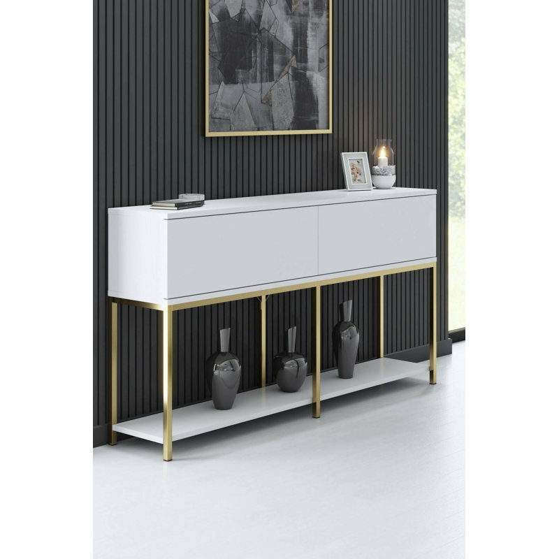Adharsh 150cm Sideboard, White/Gold