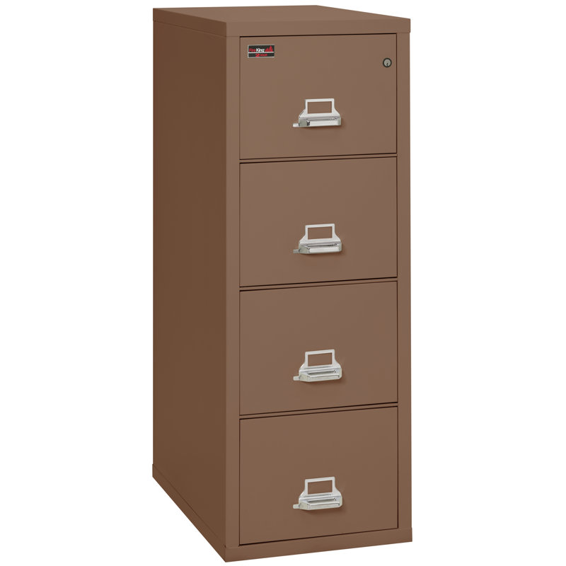 21.3125'' Wide 4 -Drawer Steel File Cabinet, Taupe, E-Lock