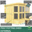 6ft x 6ft Pent Potting Shed