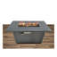 Living Source International 25'' H x 42'' W Steel Outdoor Fire Pit Table with Lid (Grey)