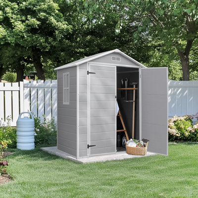 6 Ft. X 4.5 Ft. Resin Outdoor Storage Shed with Floor and Window