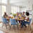 Upholstered Dining Chairs Faux Leather Side Chair With Metal Frame-2123006437