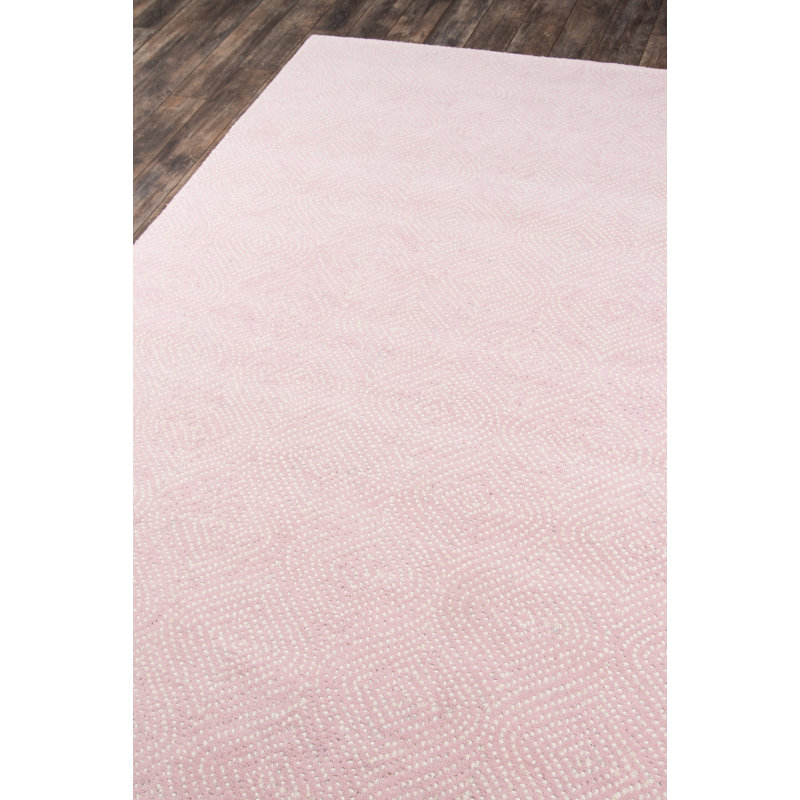 Kamayah Wool Area Rug in Pink, Rectangle 3'6" x 5'6"