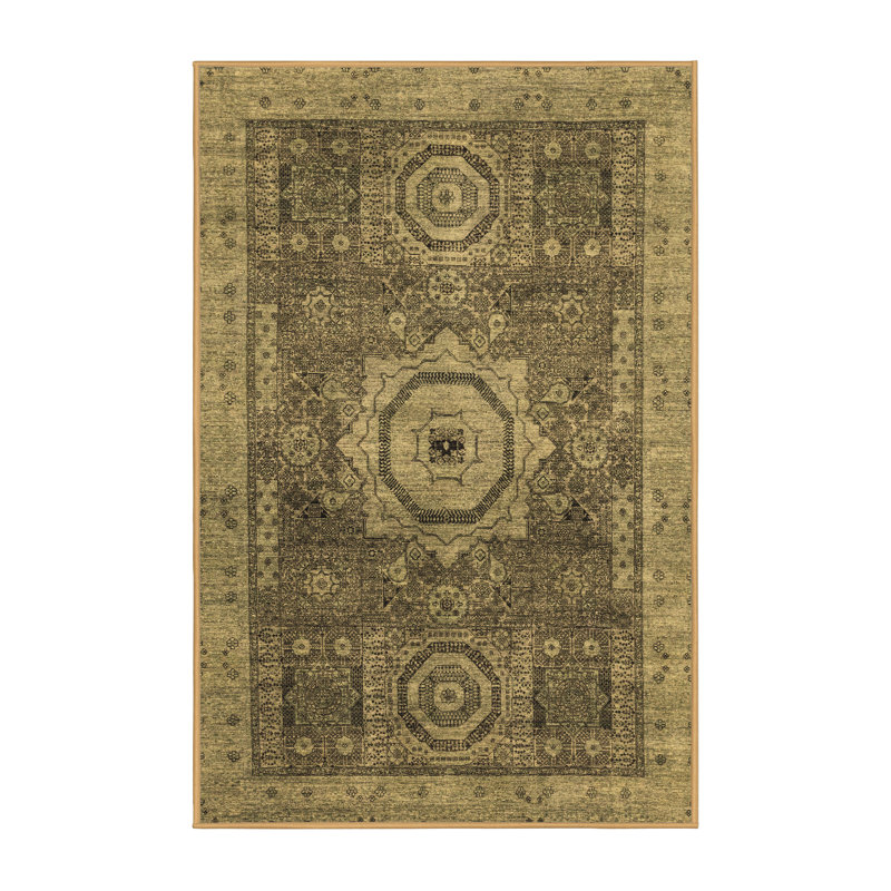 Washable Oriental Indoor Rug, Rectangle 7' x 9'