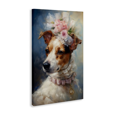 Toile de style victorien Jack Russel, design par Wumples