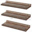 3 tablettes flottantes brun foncé