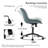 Armless Swivel Office Chair Faux Leather Upholstered Waterproof Desk Chair Ergonomic Adjustable Computer Chair-1106344807