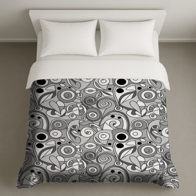 Housses de couette à motifs tourbillons monochromes