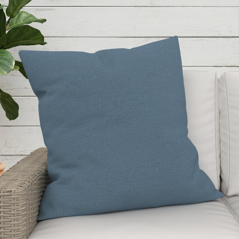 Gabi Sunbrella® Indoor/Outdoor Throw Pillow, Square 24", Spectrum Denim Sunbrella® Plainweave