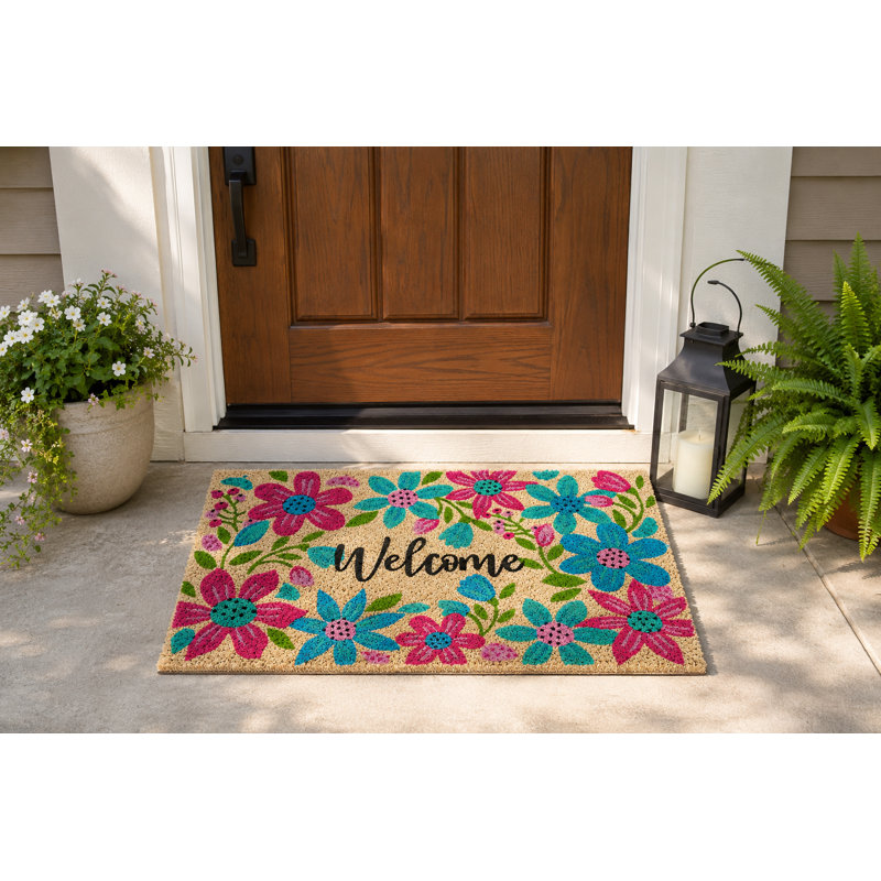 Tapis de porte en fibre de coco, format imprimé: 18 x 30
