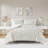 Metallic Print Faux Fur Duvet Cover Set-14012428-14012424