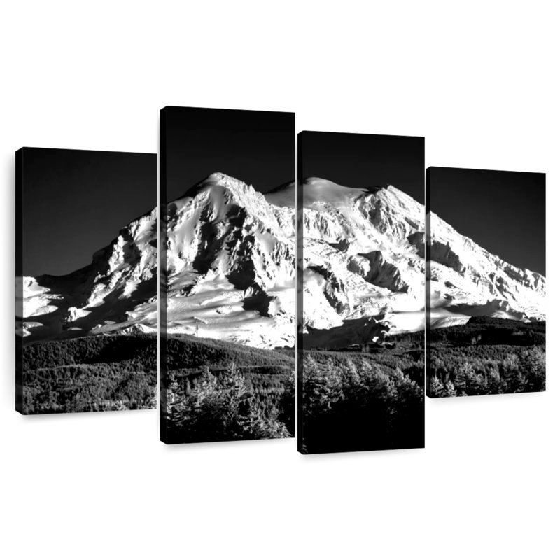 Alvord - Mont Shasta - monochrome, H 48 po x l 75 po
