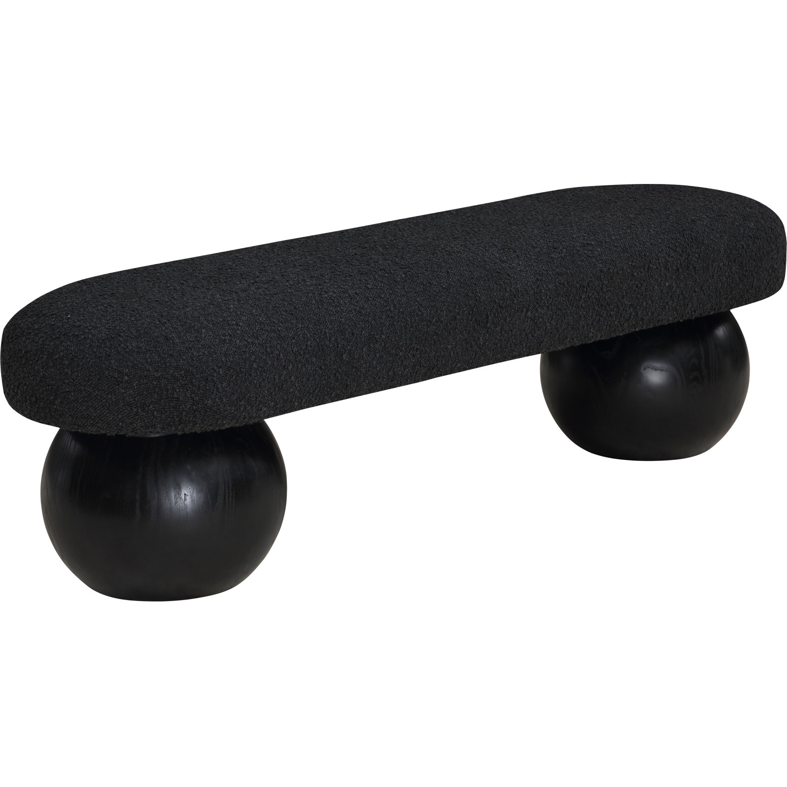 Bowie 60" Bedroom Bench, Black, Black