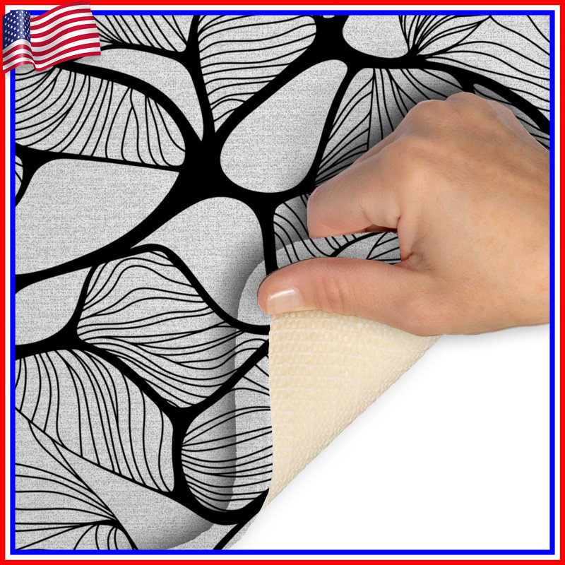 Tapis de bain abstrait, L 24 po x L 17 po