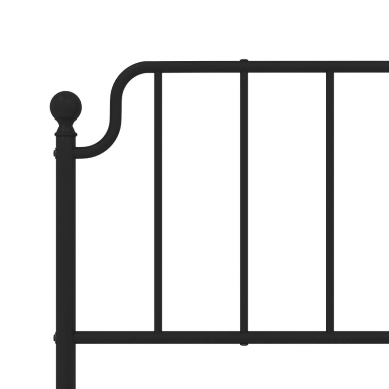 Chuckie SvidaXL Metal Bed Frame, Sturdy Steel, No Mattress, California King, Black