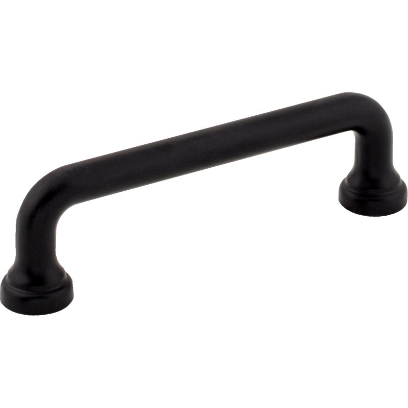 Matte Black Modern Bar Handle with Mounting Hardware