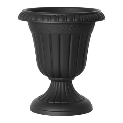 Pots de fleurs en plastique noir classique de 33 x 38 cm (12,99 x 14,96 pouces) pour mariages, fêtes, événements, maison, jardin, balcon, terrasse et décoration de scène. Convient à une utilisation intérieure et extérieure.