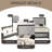 King Size Upholstered Platform Bed