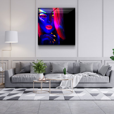 Superbe peinture décorative en verre trempé de 19,7 po x 19,7 po | 100% verre trempé, épaisseur: 0,16 pouce | Impression UV pour des couleurs éclatantes | Parfait pour la décoration intérieure, le salon ou le bureau