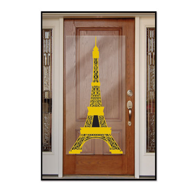 Décoration murale housse de porte tour eiffel