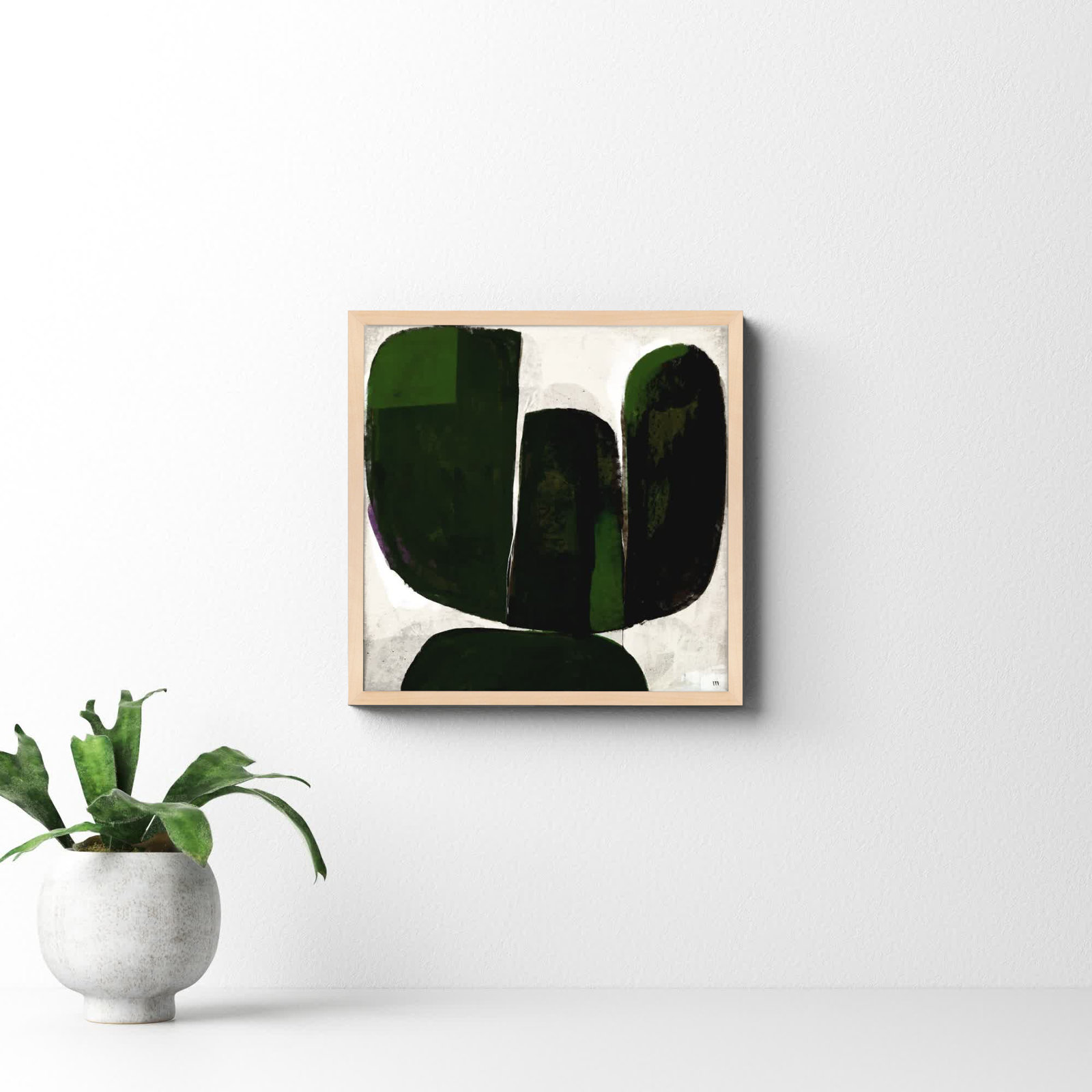 Vanessa "Succulent No. 6" Print, 16" H x 16" W x 1.25" D, Brown
