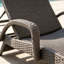 Chaise longue en osier crème