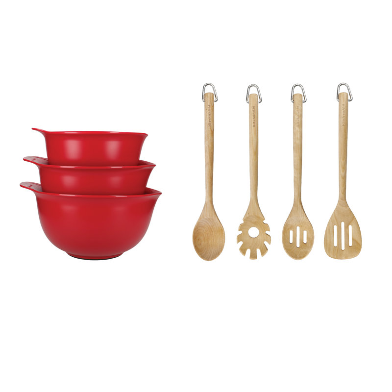 KItchenAid 7 Piece Assorted Kitchen Utensil and Mixing Bowl Set