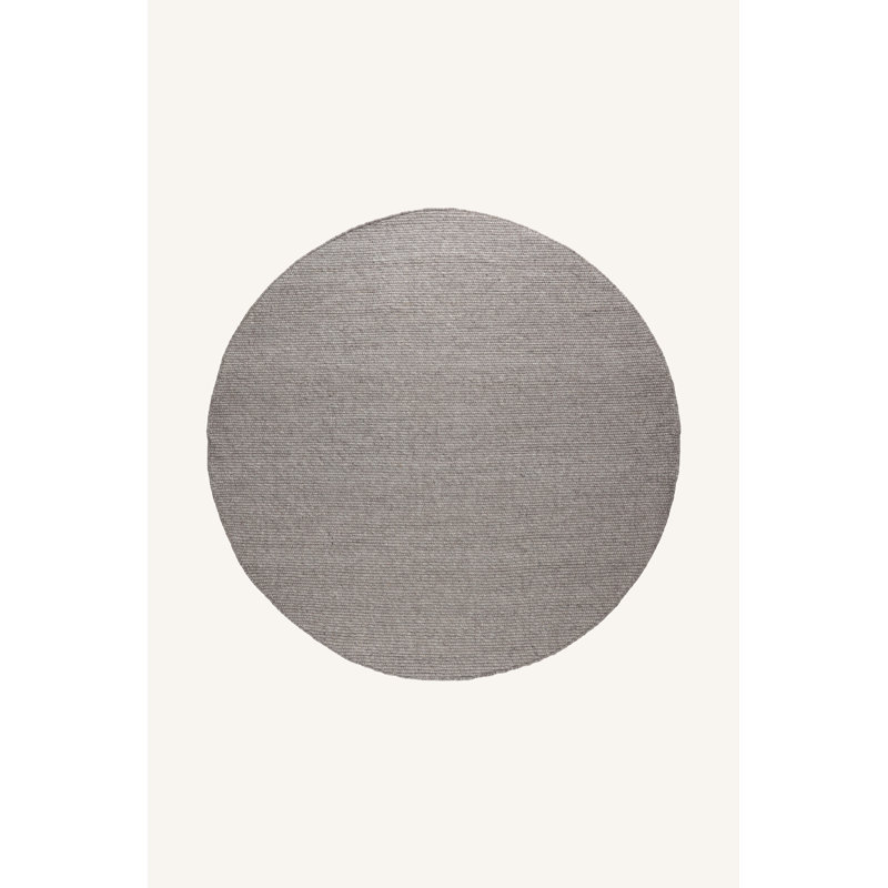 Laleta Solid Colour Hand Woven Area Rug, Round 250cm