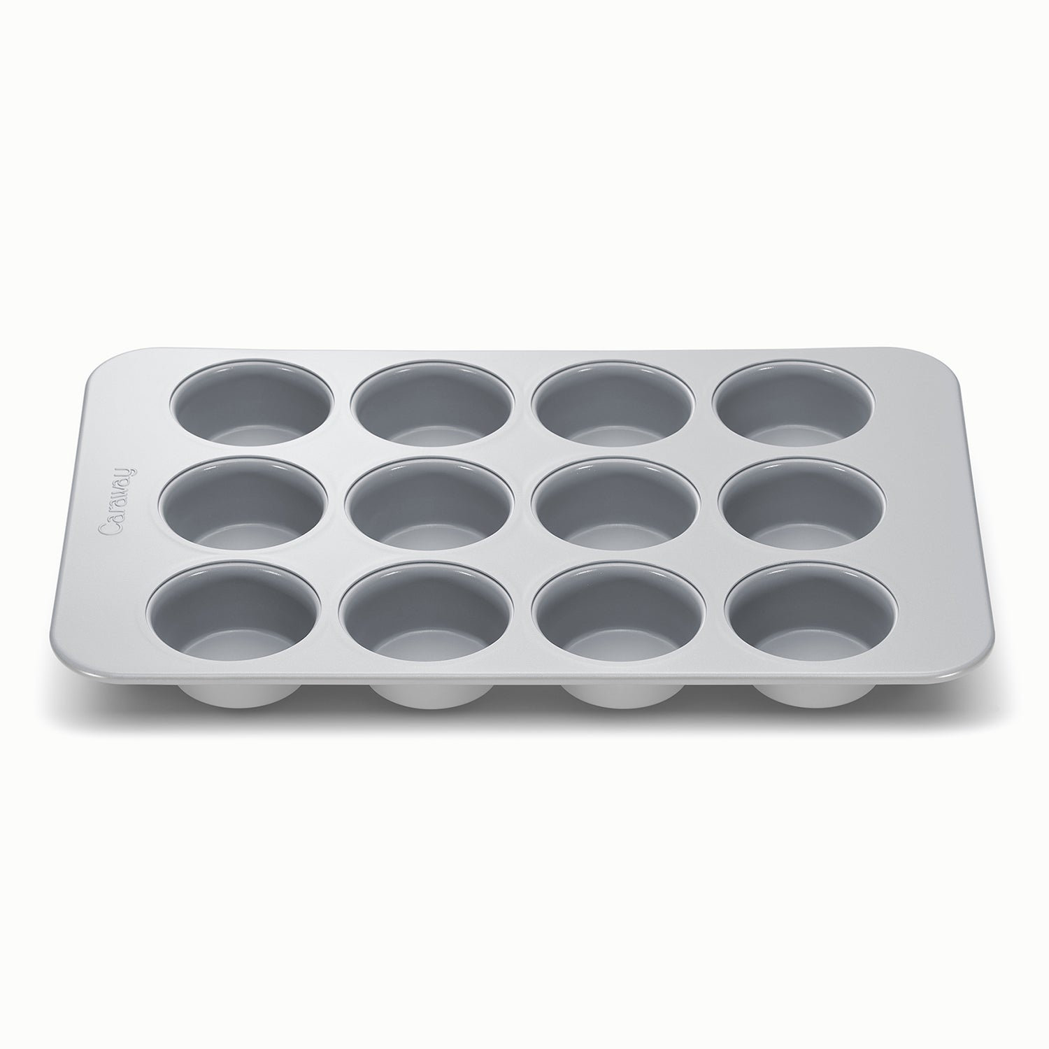 Caraway 12 Cup Nonstick Ceramic Muffin Pan, Gray, Gray